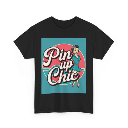 Retro Pin-Up Chic Tee, Vintage Style T-Shirt, Fun Gift for Her, Casual Wear, Party Top, Summer Fashion