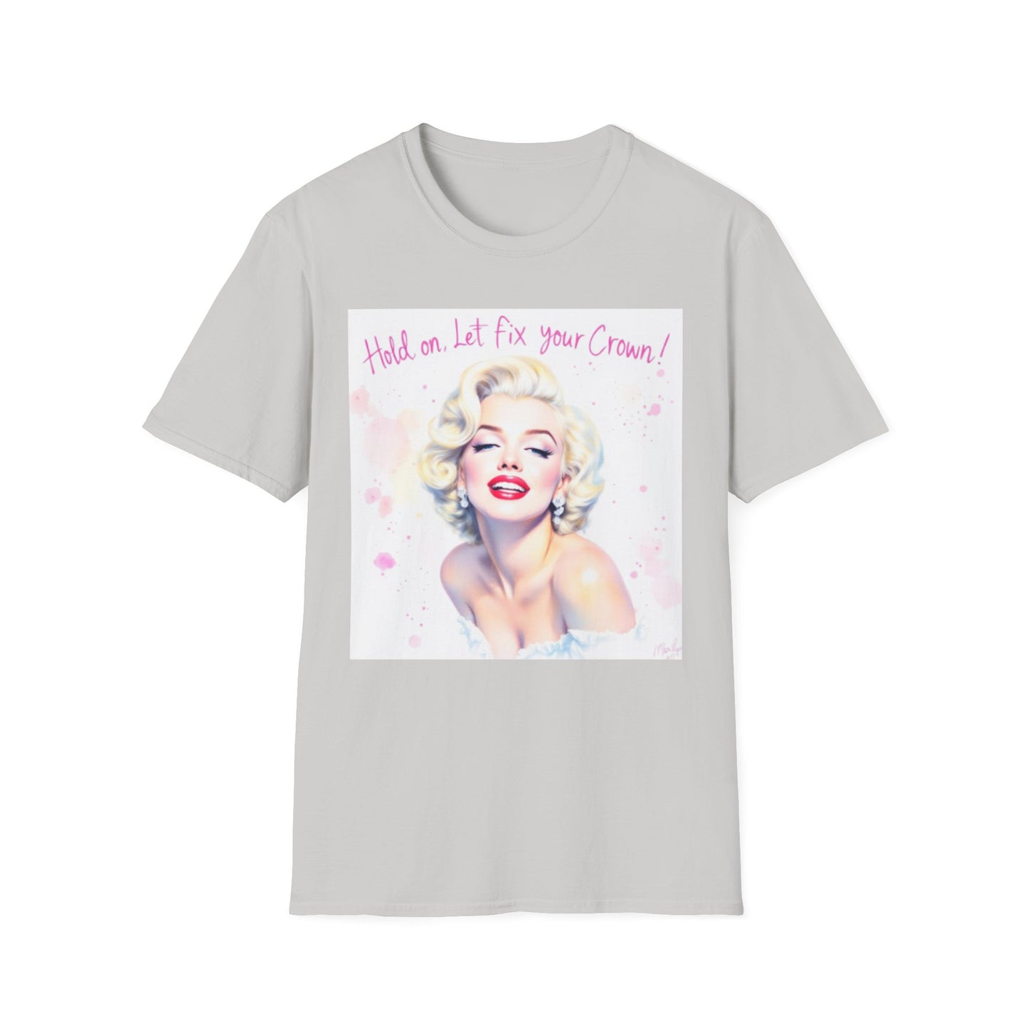 Marilyn Monroe Crown T-Shirt - Unisex Softstyle Tee, Motivational Shirt, Gift for Her, Empowerment Apparel, Vintage Style Clothing