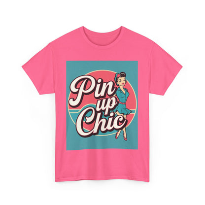 Retro Pin-Up Chic Tee, Vintage Style T-Shirt, Fun Gift for Her, Casual Wear, Party Top, Summer Fashion