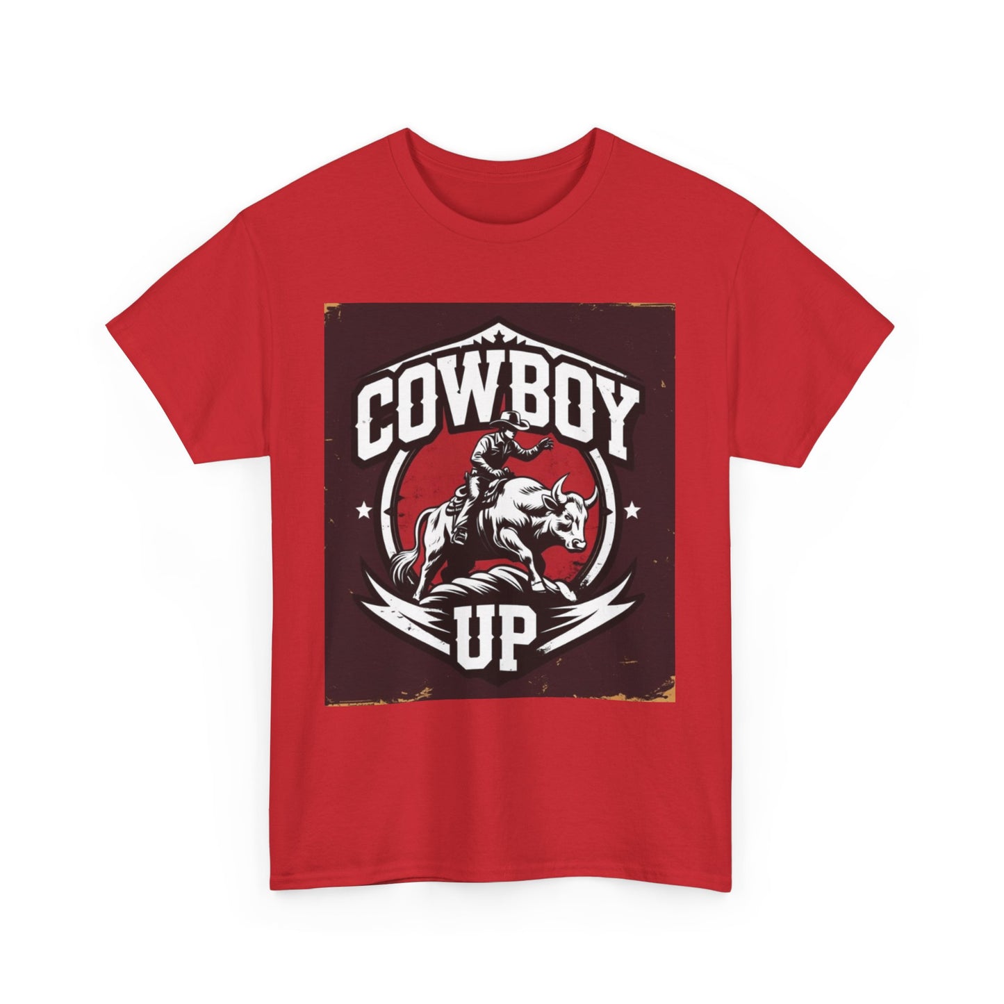 Cowboy Up Unisex Heavy Cotton Tee - Western Style Shirt for Rodeo Lovers, Gifts for Cowgirls and Cowboys, Casual Summer Wear, Vintage [...]