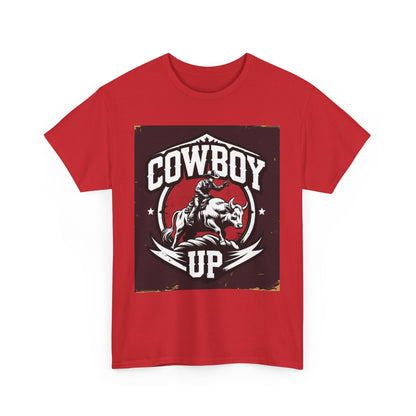 Cowboy Up Unisex Heavy Cotton Tee - Western Style Shirt for Rodeo Lovers, Gifts for Cowgirls and Cowboys, Casual Summer Wear, Vintage [...]