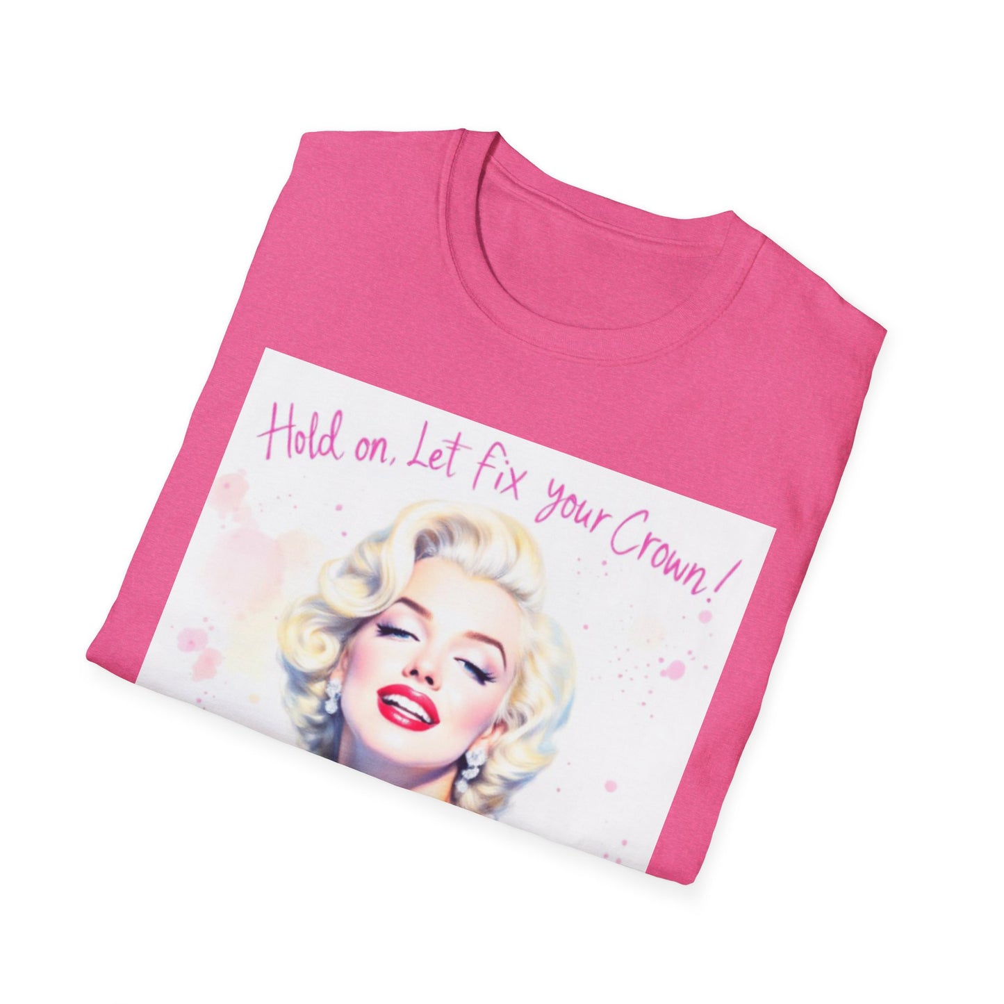 Marilyn Monroe Crown T-Shirt - Unisex Softstyle Tee, Motivational Shirt, Gift for Her, Empowerment Apparel, Vintage Style Clothing