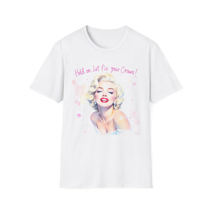 Marilyn Monroe Crown T-Shirt - Unisex Softstyle Tee, Motivational Shirt, Gift for Her, Empowerment Apparel, Vintage Style Clothing