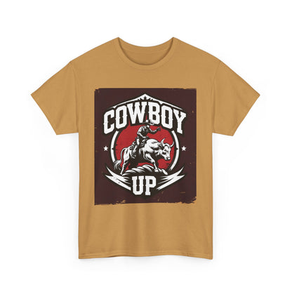Cowboy Up Unisex Heavy Cotton Tee - Western Style Shirt for Rodeo Lovers, Gifts for Cowgirls and Cowboys, Casual Summer Wear, Vintage [...]