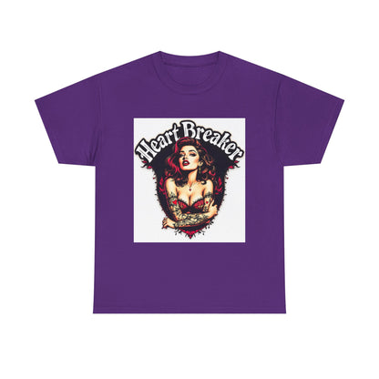 Heartbreaker Unisex Heavy Cotton Tee, Vintage Punk T-Shirt, Casual Wear, Gift for Her, Valentine’s Day, Music Festivals, Heart Graphic Tee