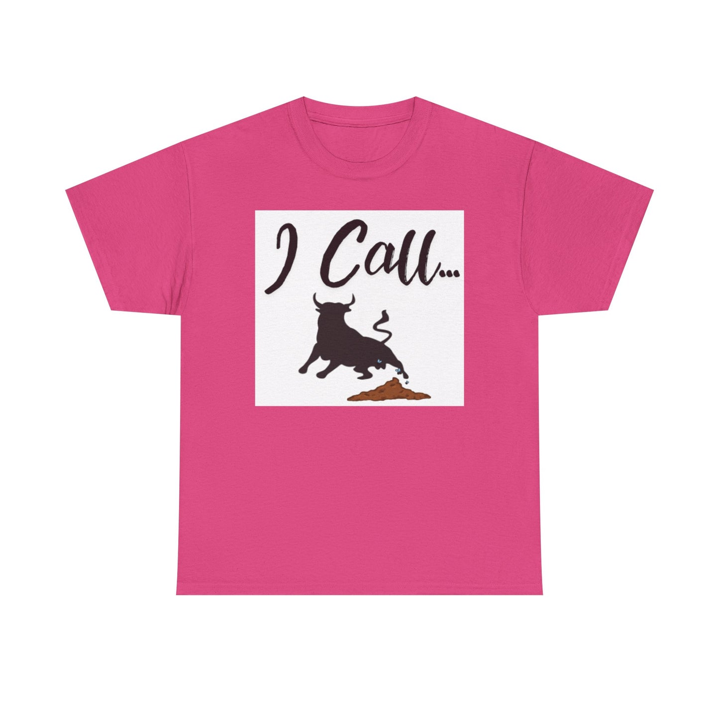 Fun I Call Bull Unisex Heavy Cotton Tee, Funny T-Shirt, Gift for Bull Lovers, Casual Wear, Animal Lover Apparel
