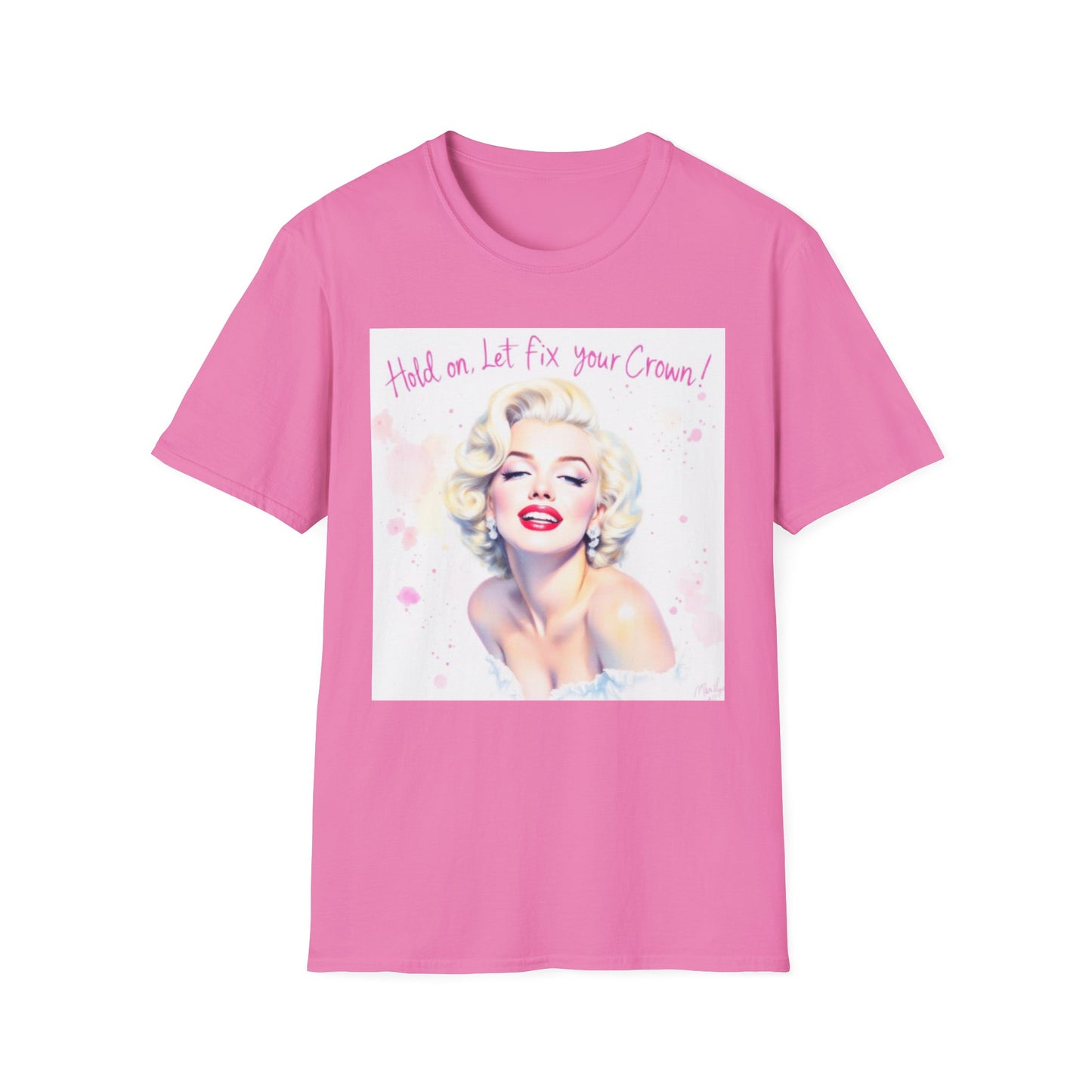 Marilyn Monroe Crown T-Shirt - Unisex Softstyle Tee, Motivational Shirt, Gift for Her, Empowerment Apparel, Vintage Style Clothing