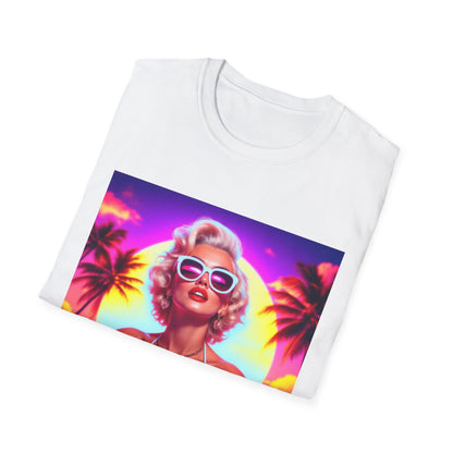 Tropical Sunset T-Shirt, Summer Fashion, Beach Vibes, Cute Gift for Her, Vacation Outfit, Retro Style Tee