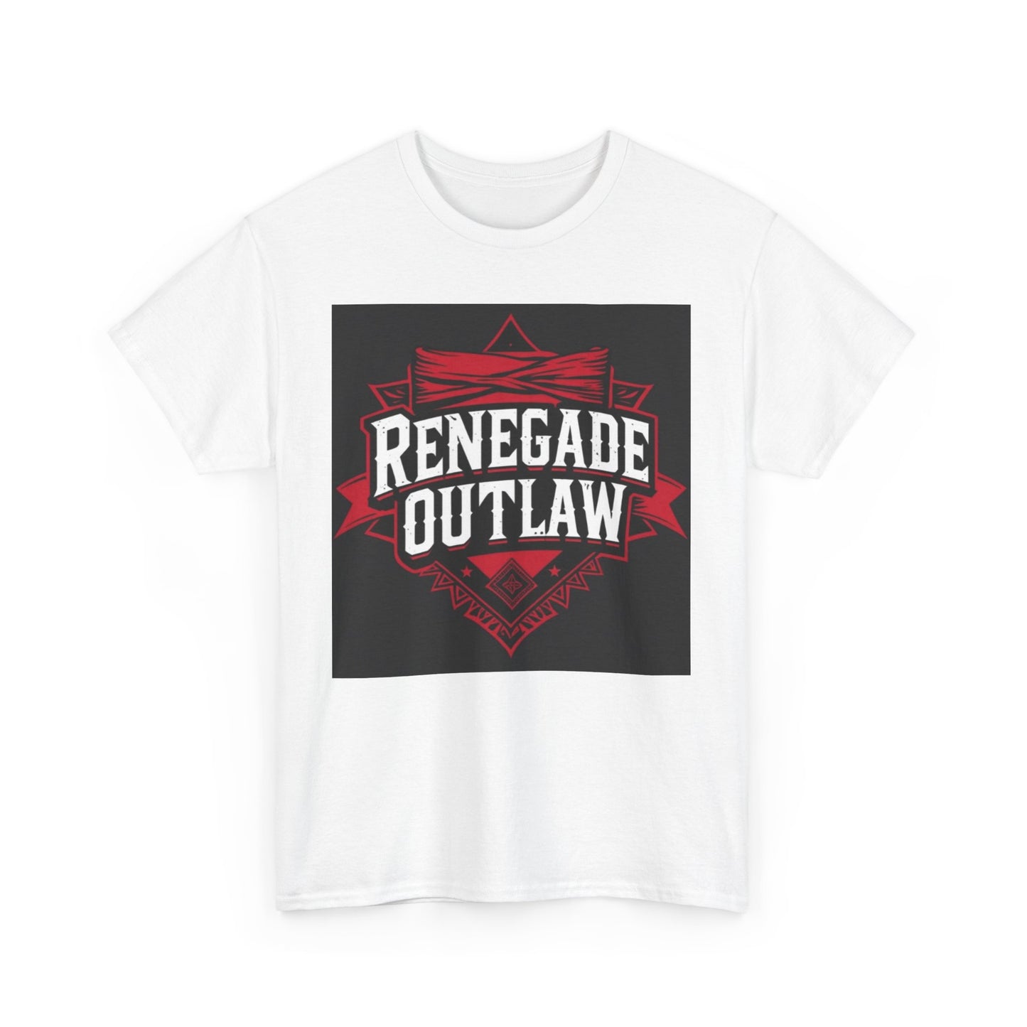 Renegade Outlaw Unisex Heavy Cotton Tee | Casual Graphic T-shirt | Unique Streetwear | Gift for Rebels | Trendy Outfit
