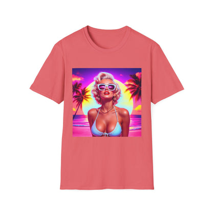 Tropical Sunset T-Shirt, Summer Fashion, Beach Vibes, Cute Gift for Her, Vacation Outfit, Retro Style Tee