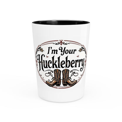 Rustic Shot Glass - I'm Your Huckleberry, Barware Gift, Western Decor, Cowboy Party Favor, Holiday Celebration Drinkware