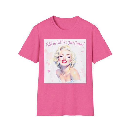 Marilyn Monroe Crown T-Shirt - Unisex Softstyle Tee, Motivational Shirt, Gift for Her, Empowerment Apparel, Vintage Style Clothing