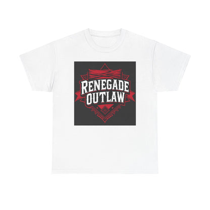 Renegade Outlaw Unisex Heavy Cotton Tee | Casual Graphic T-shirt | Unique Streetwear | Gift for Rebels | Trendy Outfit