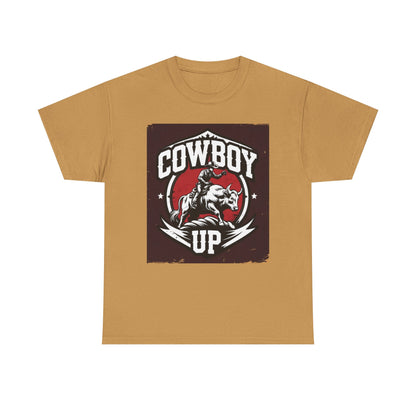 Cowboy Up Unisex Heavy Cotton Tee - Western Style Shirt for Rodeo Lovers, Gifts for Cowgirls and Cowboys, Casual Summer Wear, Vintage [...]
