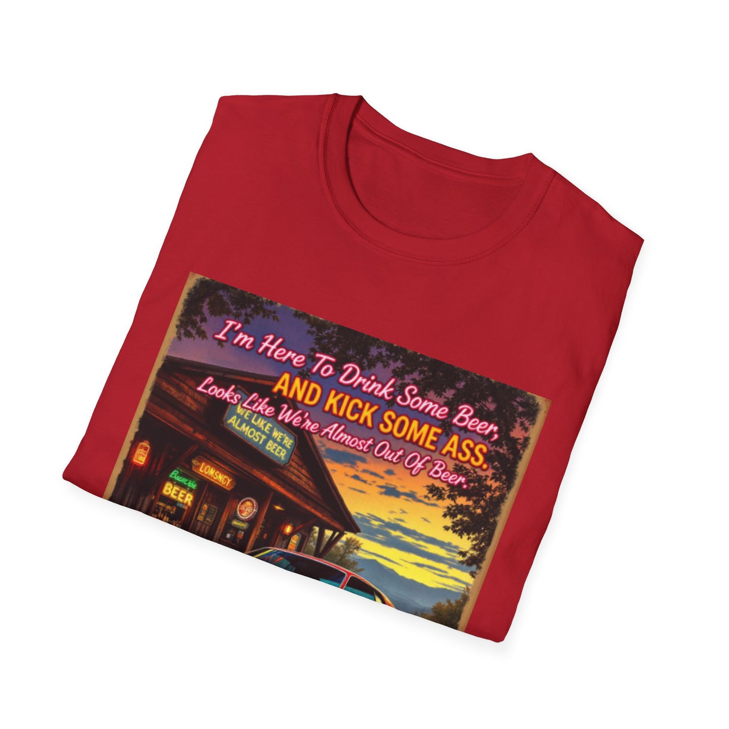 Unisex Softstyle T-Shirt with Bold Quote, Funny Graphic Tee, Gift for Friends, Casual Wear, Barbecue, Weekend Vibes